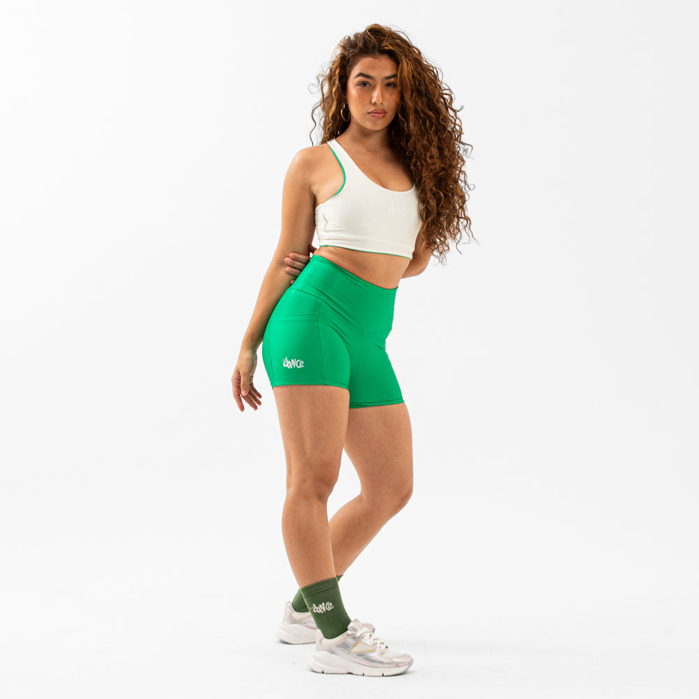 TOP DUPLA FACE FITDANCE CHROMA OFF VERDE