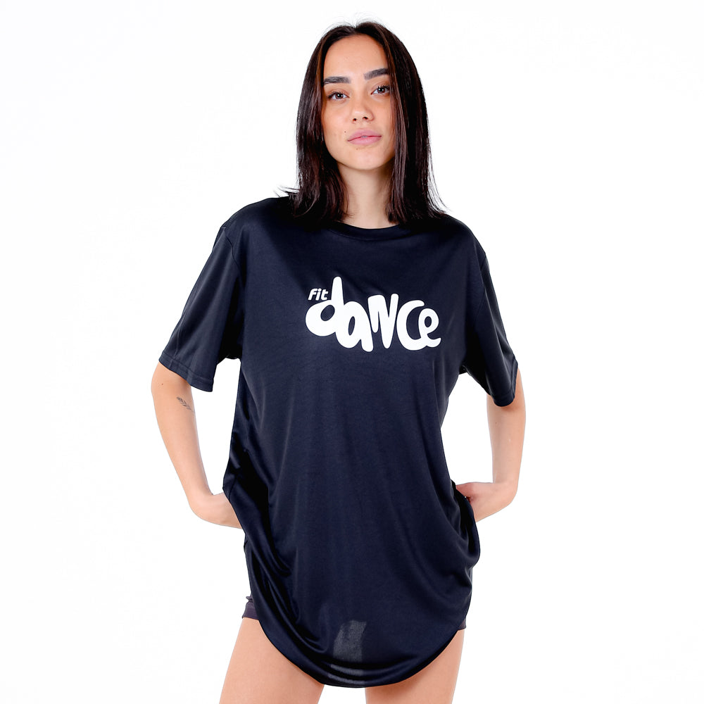 CAMISETA FINE DRY FIT FITDANCE PRETO