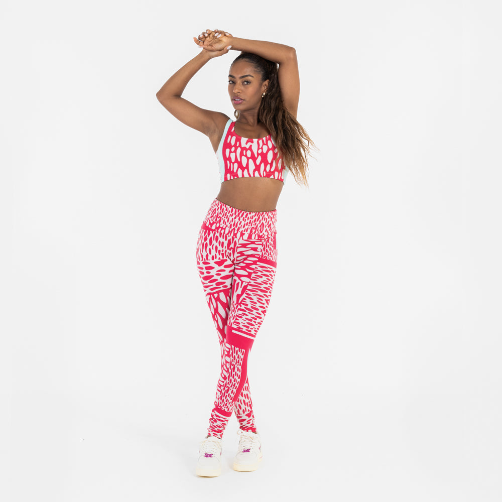 TOP ALÇAS ESTAMPADO FITDANCE ROSA