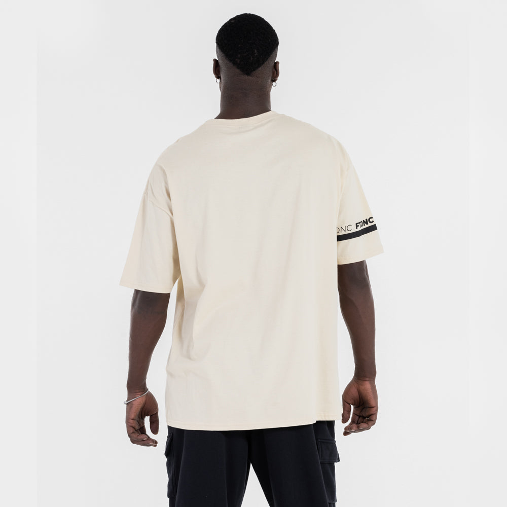 CAMISETA OVERSIZED LISTRA MANGA FTDNC AREIA