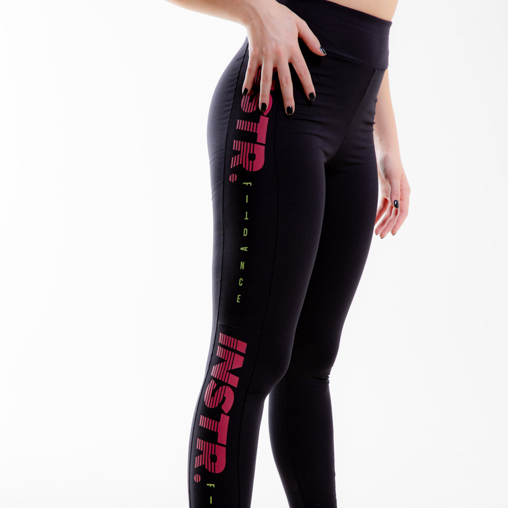 LEGGING FITDANCE INSTRUCTOR PRETO EST ROSA
