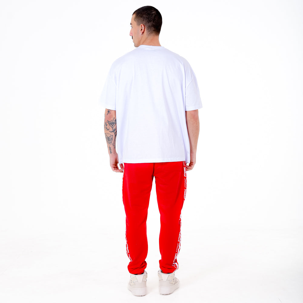CALÇA MOLETOM LISTRA FTDNC VERMELHO