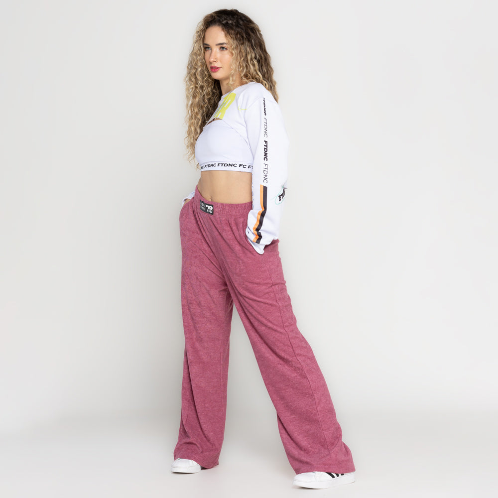 CALÇA AVELUDADA FTDNC ROSA PINK