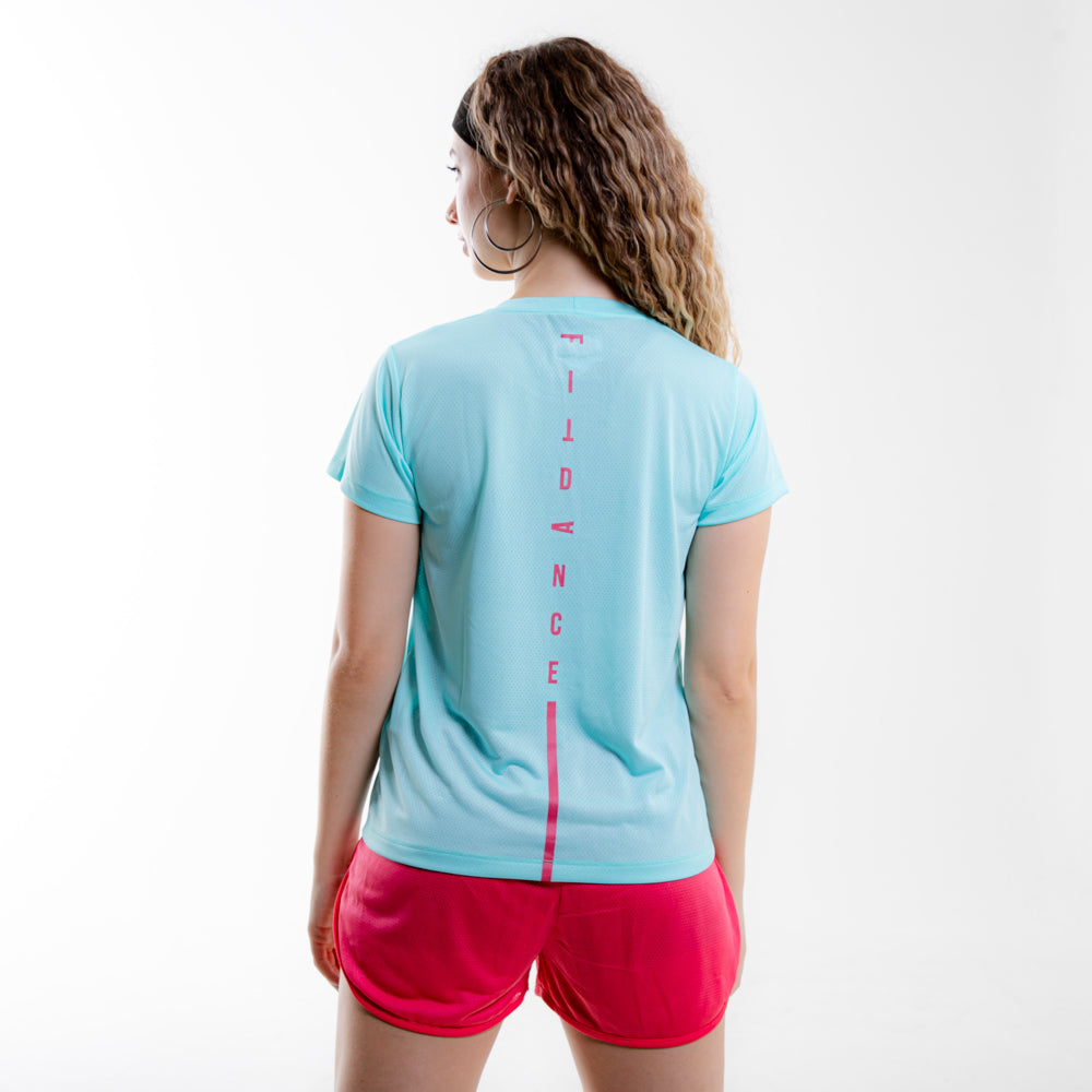 CAMISETA LISTRA FITDANCE INSTRUCTOR AZUL