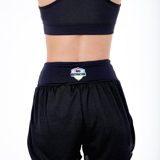 SHORT DUPLO FITDANCE INSTRUCTOR PRETO EST ROSA