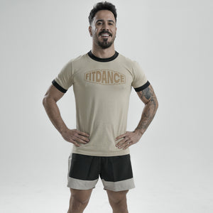 CAMISETA INVERSE FITDANCE RACE BEGE