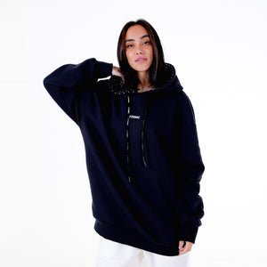 MOLETOM OVERSIZED ESTAMPADO FTDNC PRETO