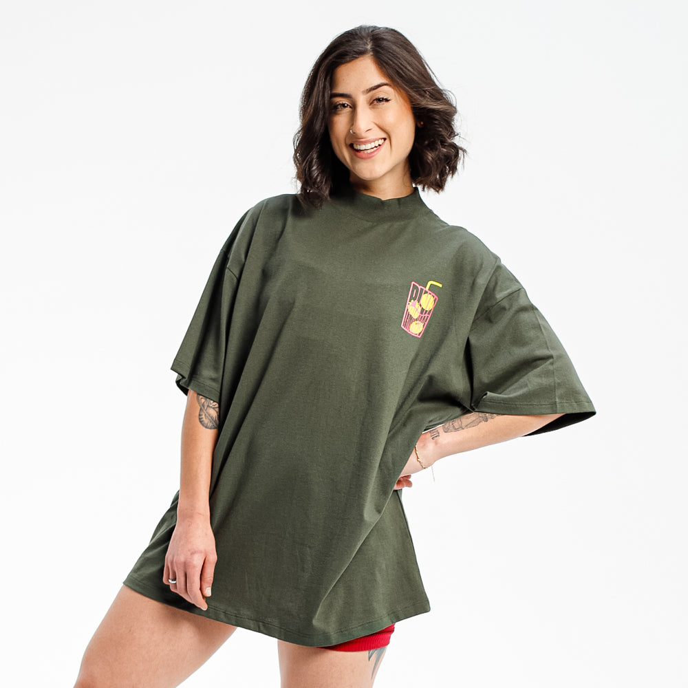 CAMISETA OVERSIZED PL FITDANCE VERDE