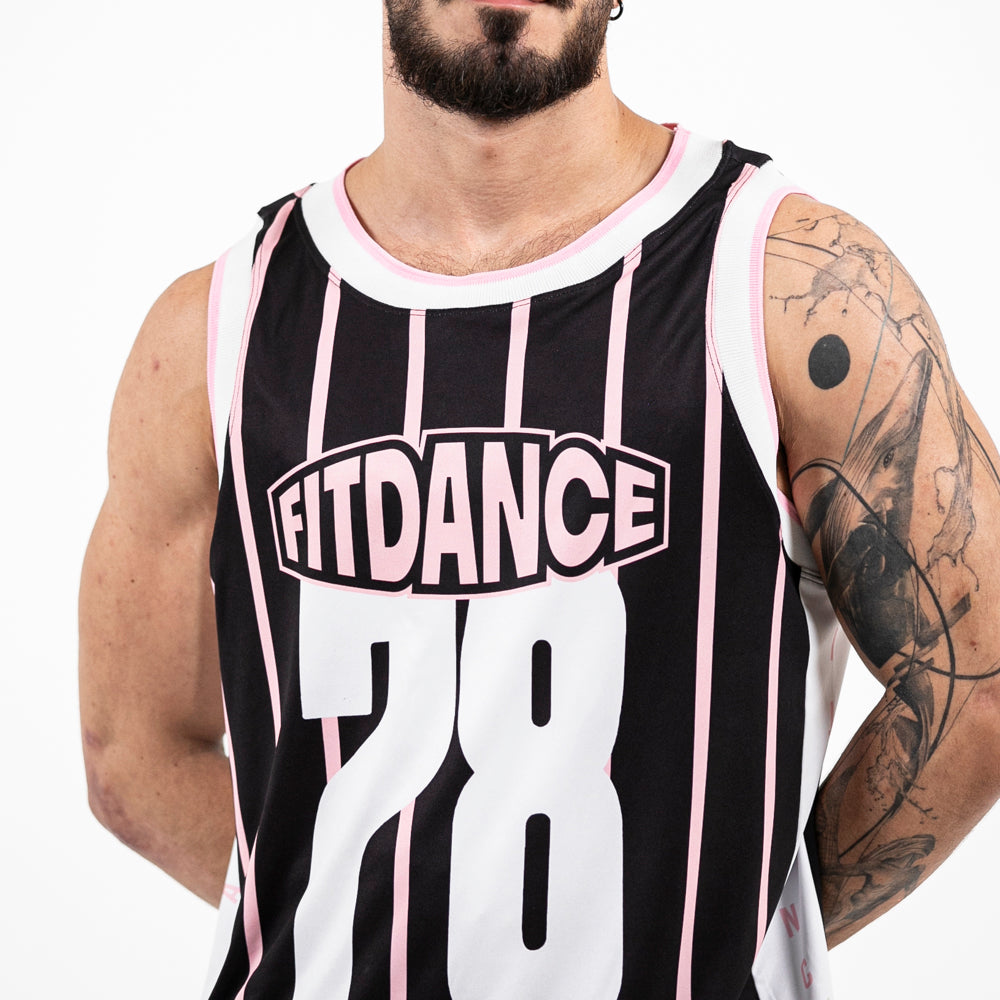 REGATA LISTRA BASQUETE FITDANCE SPORT PRETO