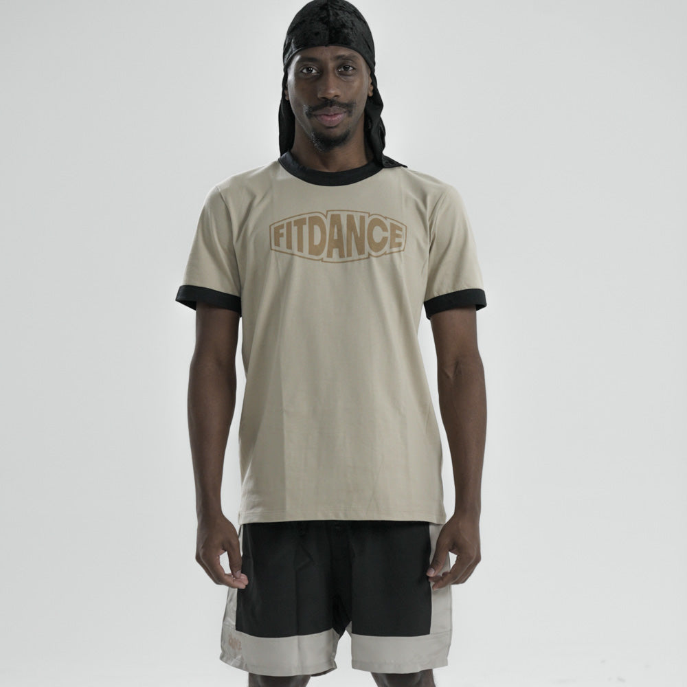 CAMISETA INVERSE FITDANCE RACE BEGE