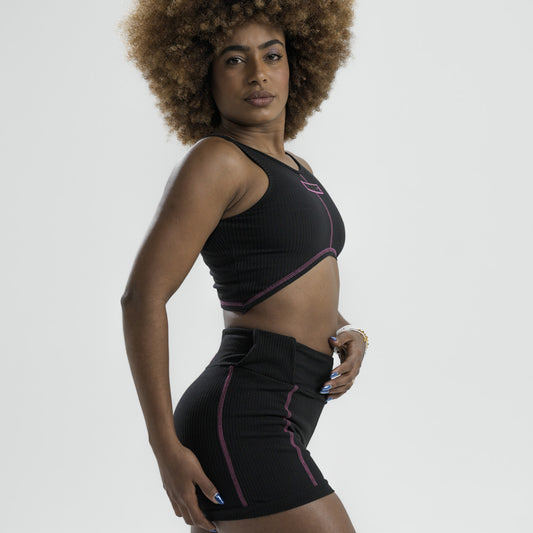 CROPPED CANELADO FITDANCE RACE PRETO