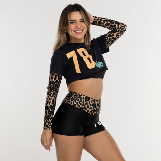 CROPPED POLI FITDANCE PRETO