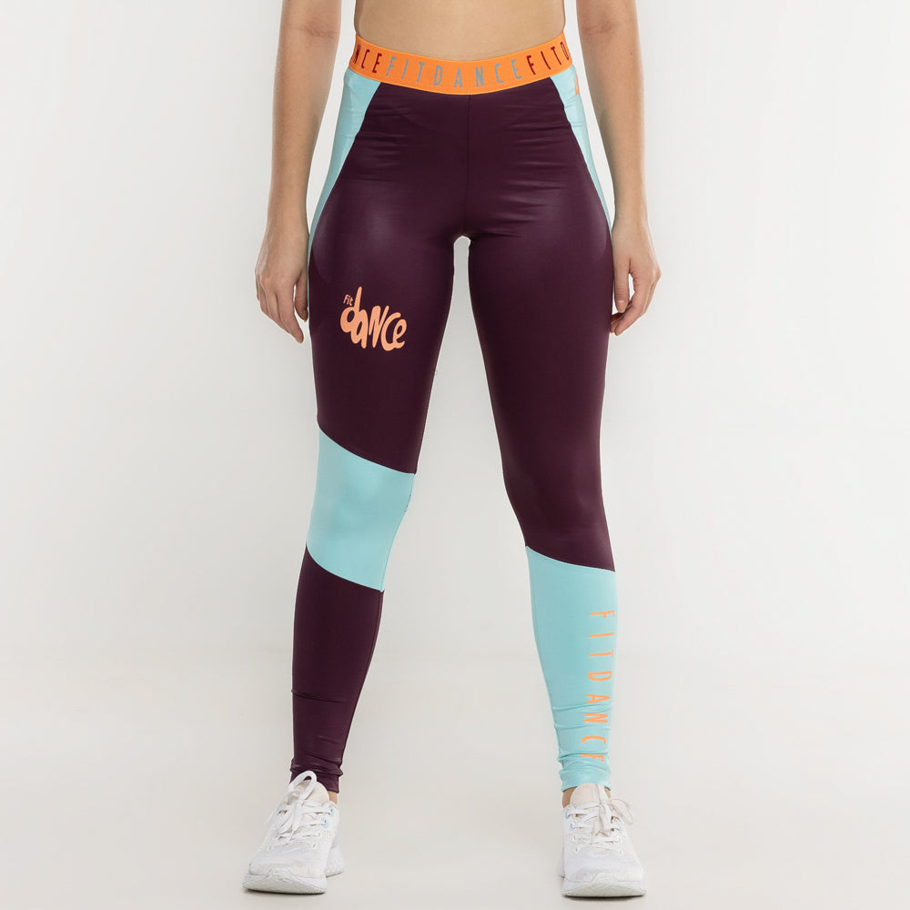 LEGGING ELASTICO RECORTE FITDANCE ROXO