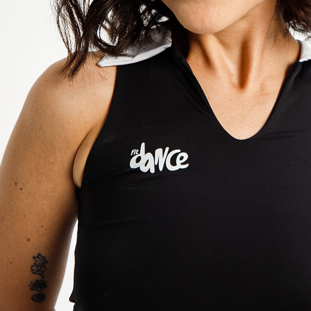 CROPPED POLO FITDANCE SPORT PRETO