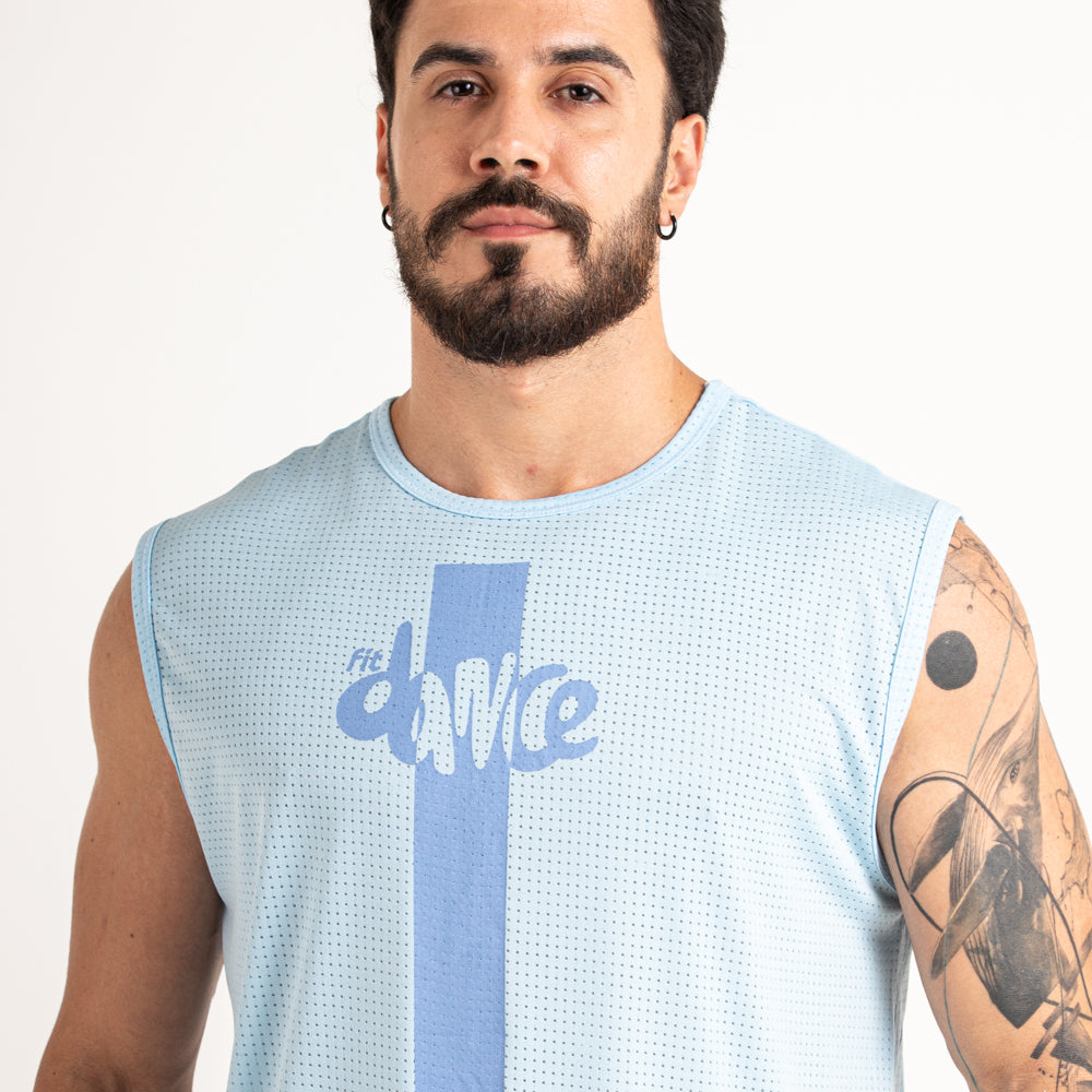 REGATA MASCULINA FITDANCE LINES AZUL