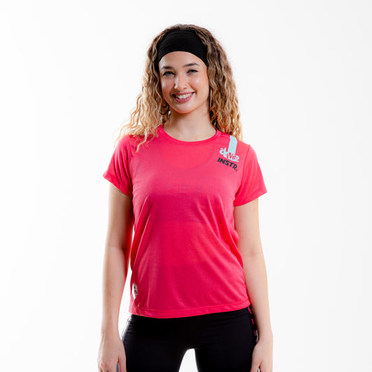 CAMISETA LISTRA FITDANCE INSTRUCTOR ROSA