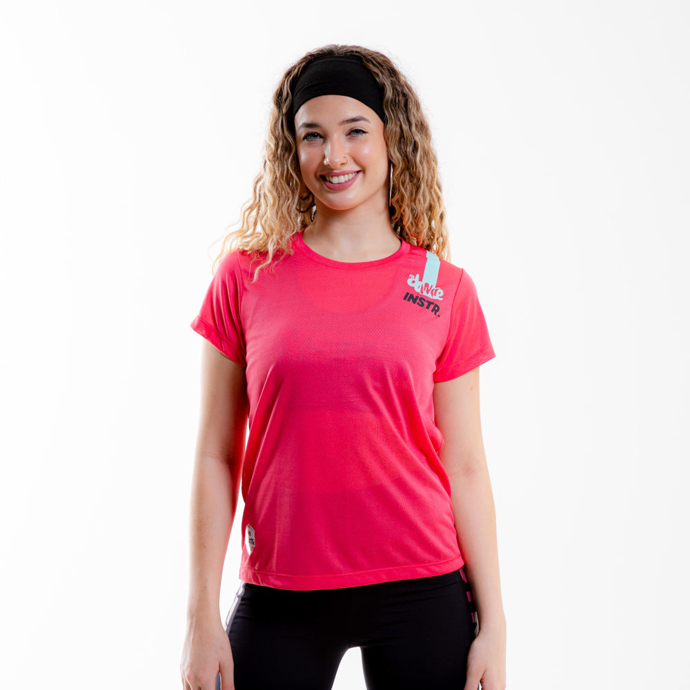 CAMISETA LISTRA FITDANCE INSTRUCTOR ROSA