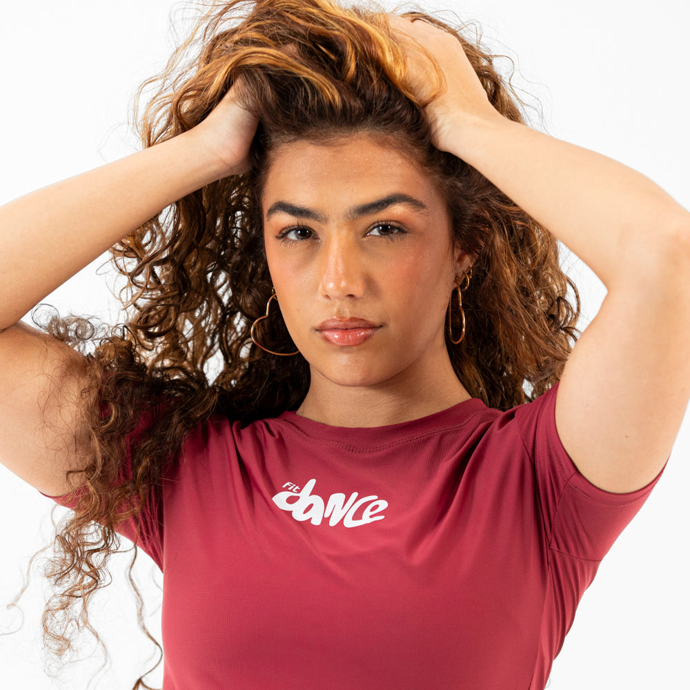 BABY LOOK FITDANCE CHROMA VINHO