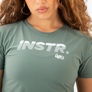 BABY LOOK INSTRUCTOR FITDANCE CHROMA VERDE