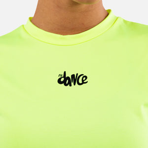 BABY LOOK FITDANCE AMARELO NEON