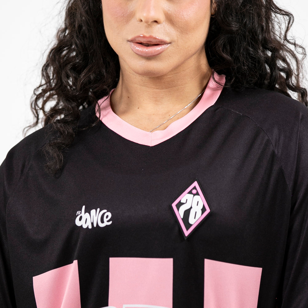 CAMISETA V FUTEBOL FITDANCE SPORT PRETO