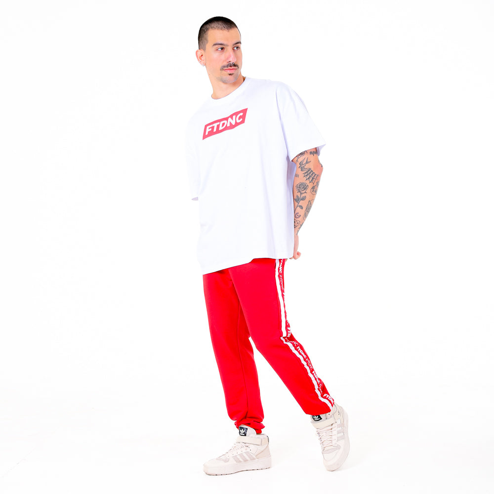 CALÇA MOLETOM LISTRA FTDNC VERMELHO