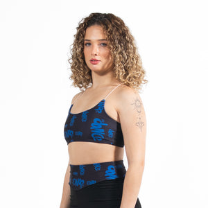 TOP DUPLA FACE LC FITDANCE AZUL