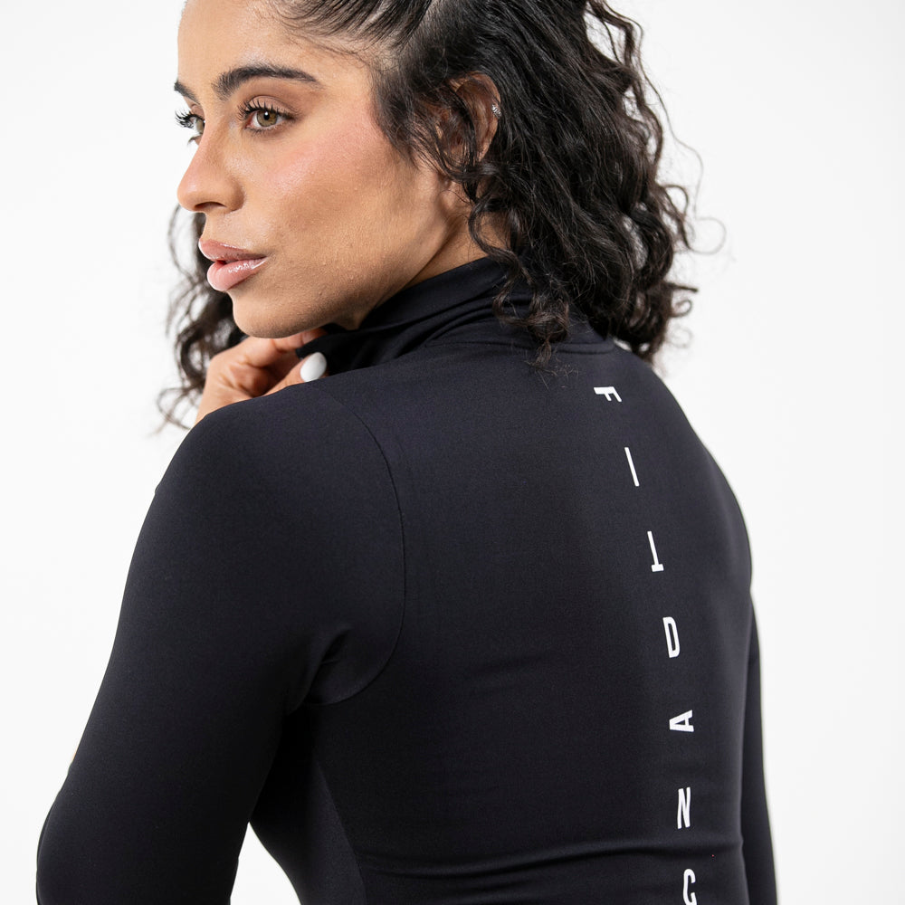 BODY CAVADO GOLA ALTA ML BEATS FITDANCE PRETO