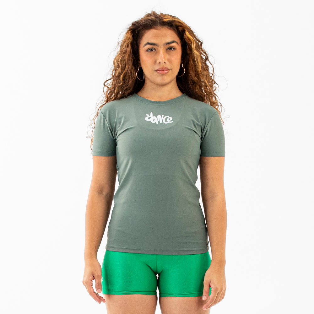 BABY LOOK FITDANCE CHROMA VERDE