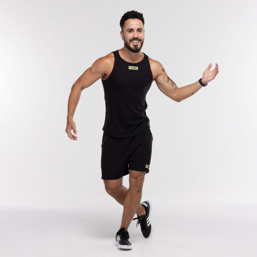 BERMUDA CANELADA FITDANCE PRETO