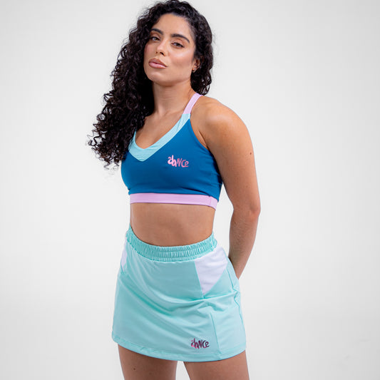 TOP CRUZADO TRICOLOR FITDANCE AZUL