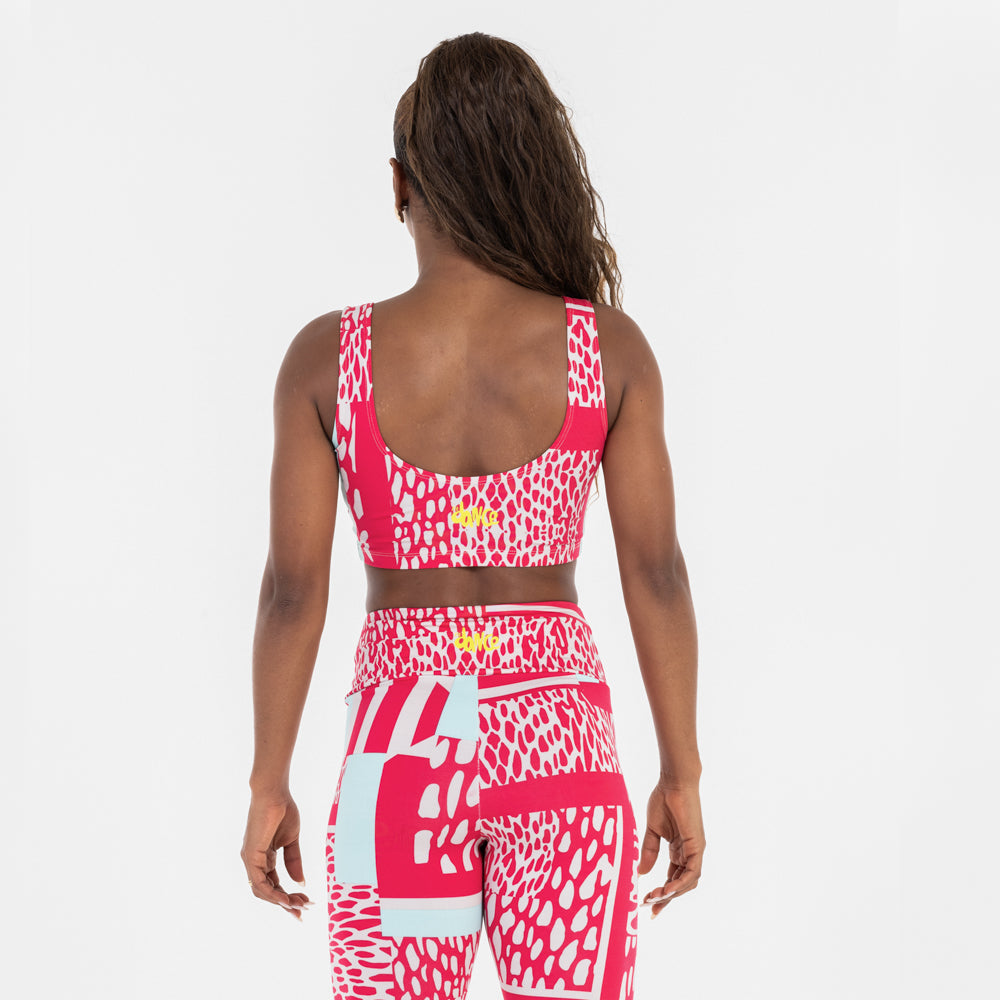 TOP ALÇAS ESTAMPADO FITDANCE ROSA