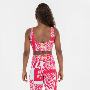 TOP ALÇAS ESTAMPADO FITDANCE ROSA