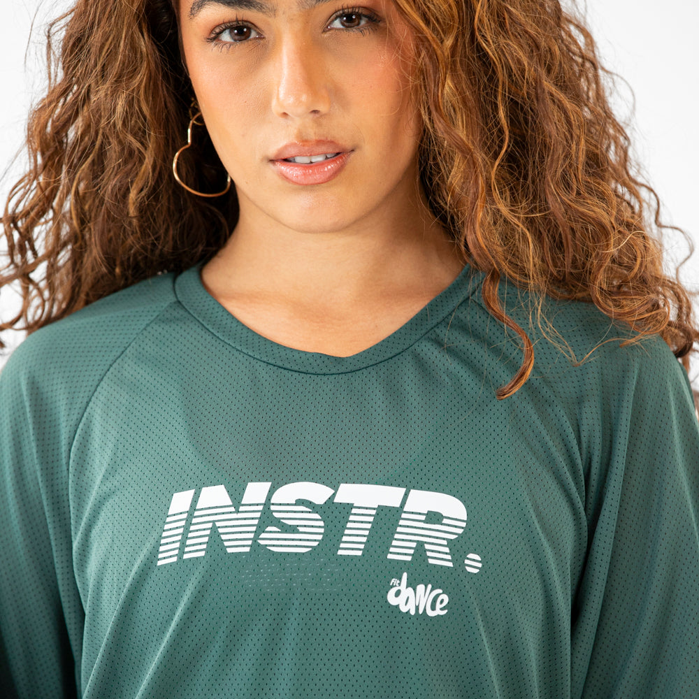 CAMISETA RAGLAN INSTRUCTOR FITDANCE CHROMA VERDE
