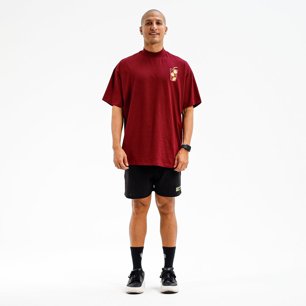 CAMISETA OVERSIZED PL FITDANCE VINHO