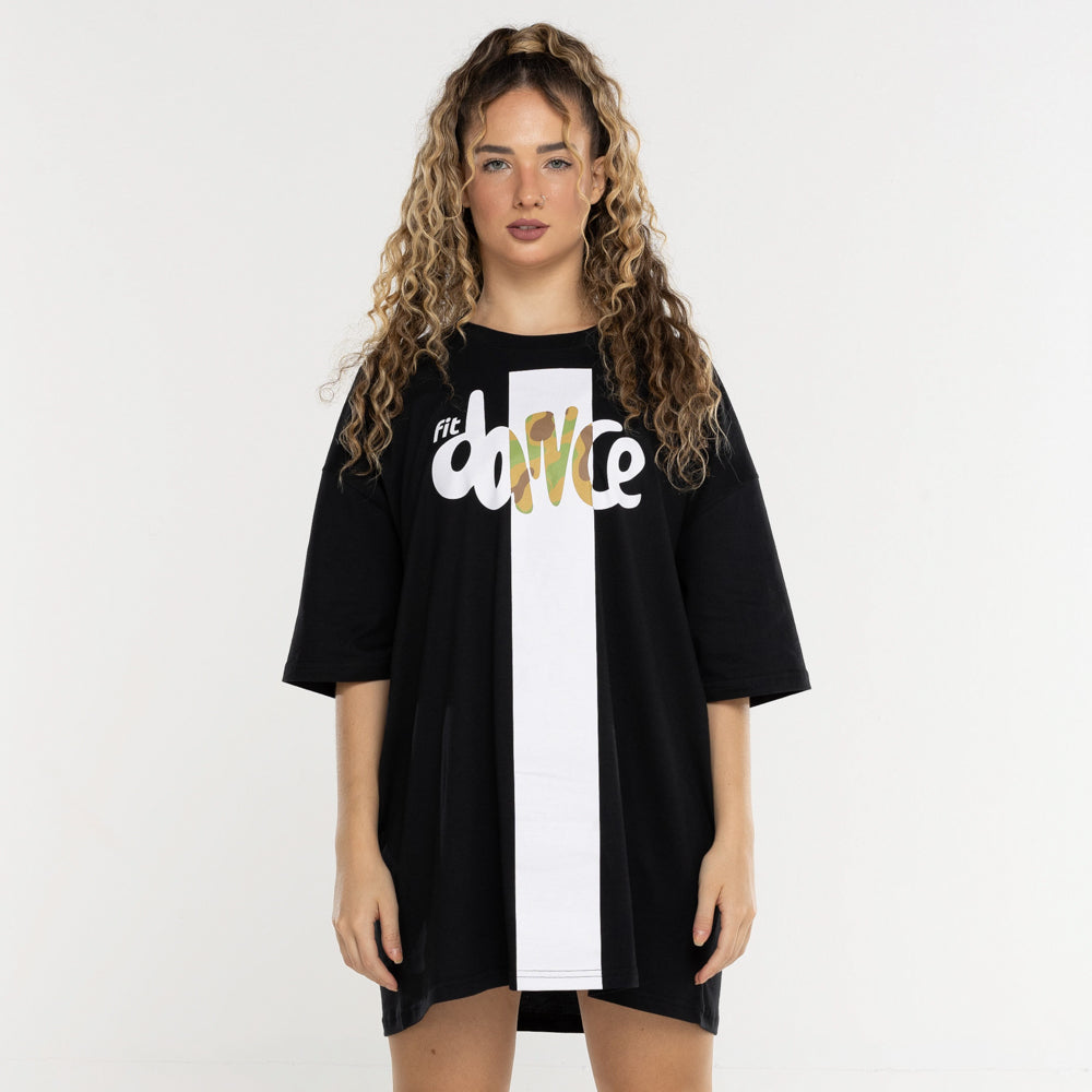 CAMISETA BIG OVERSIZED LINES ESTAMPA BRANCA