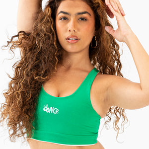 TOP DUPLA FACE FITDANCE CHROMA OFF VERDE