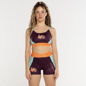 TOP ELASTICO RECORTE FITDANCE ROXO
