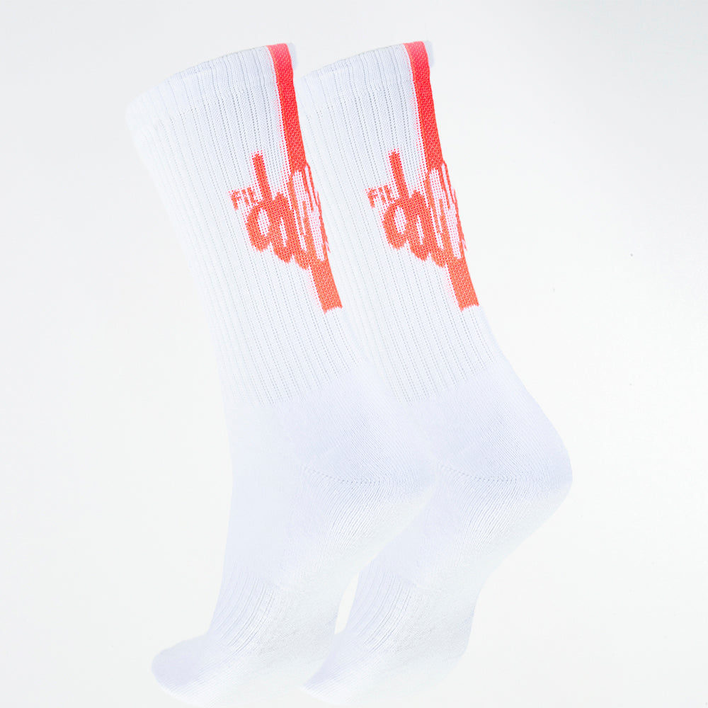 MEIA LINES FITDANCE BRANCO EST CORAL