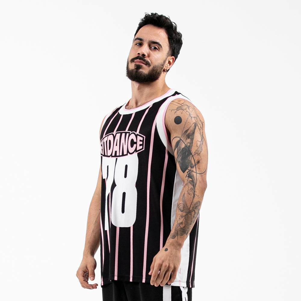 REGATA LISTRA BASQUETE FITDANCE SPORT PRETO