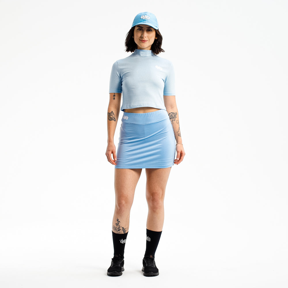 SHORTS SAIA VIÉS FITDANCE AZUL