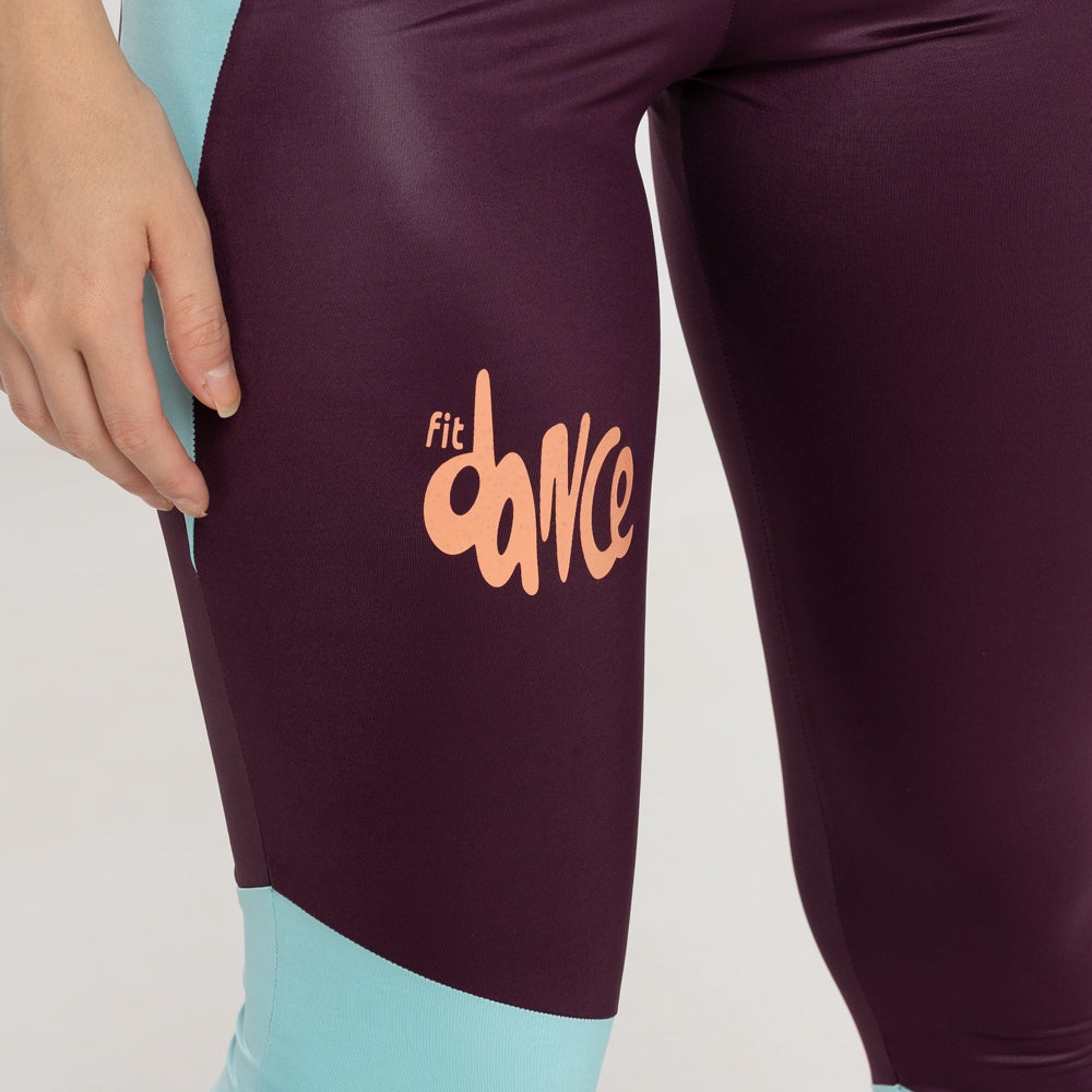 LEGGING ELASTICO RECORTE FITDANCE ROXO