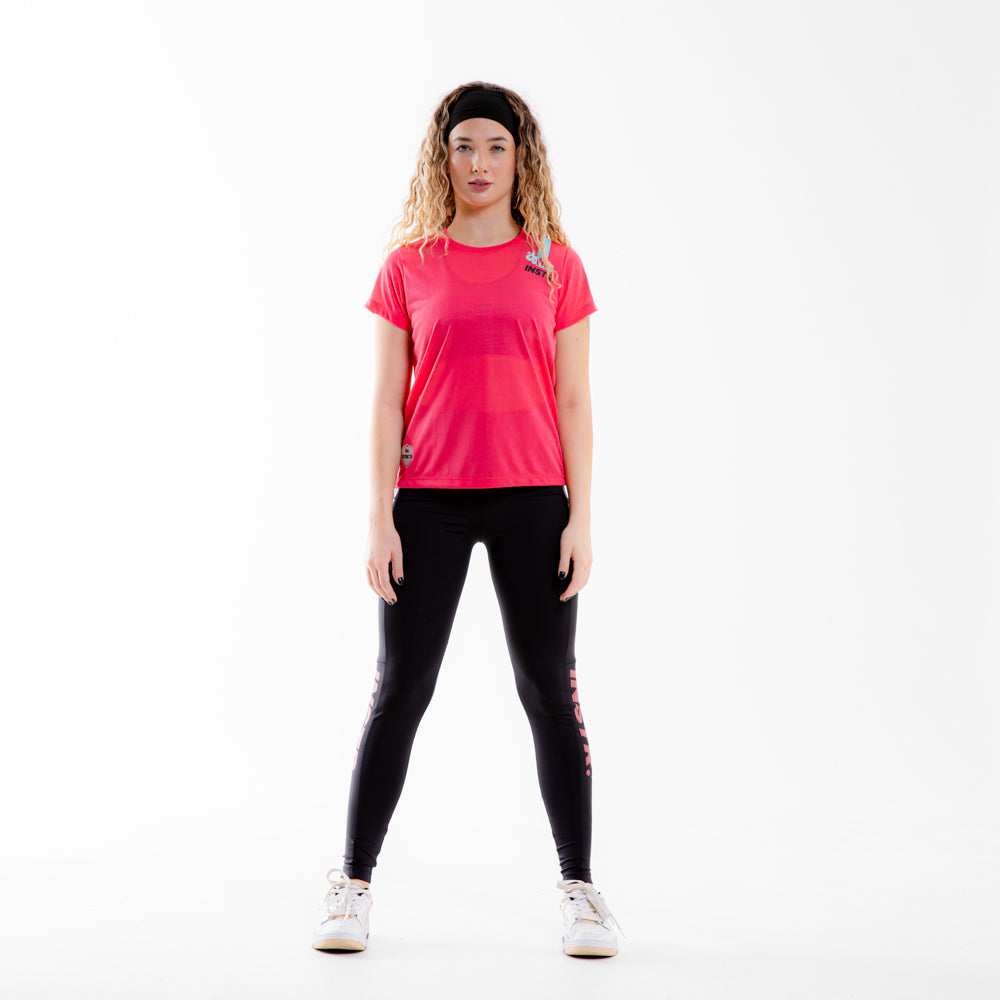 CAMISETA LISTRA FITDANCE INSTRUCTOR ROSA