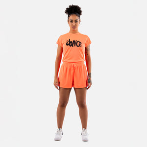 SHORTS FITDANCE MOVE LARANJA NEON