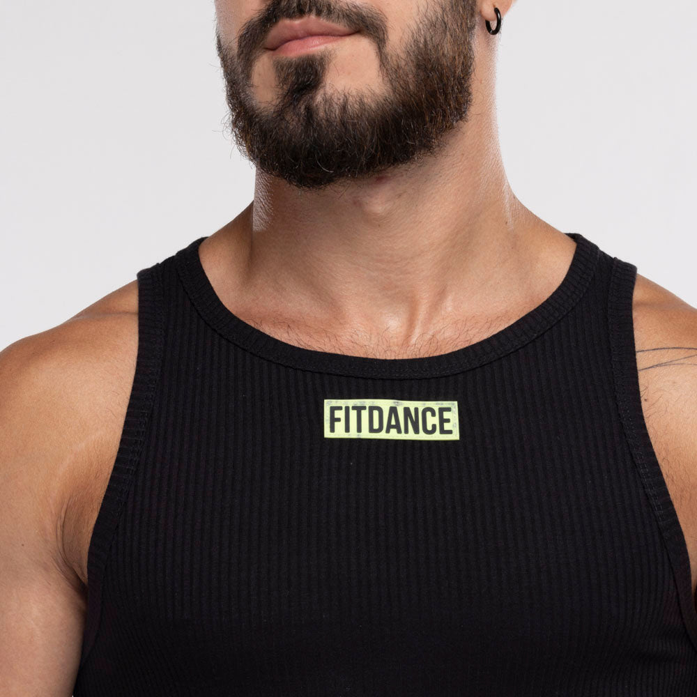 REGATA CANELADA FITDANCE PRETO