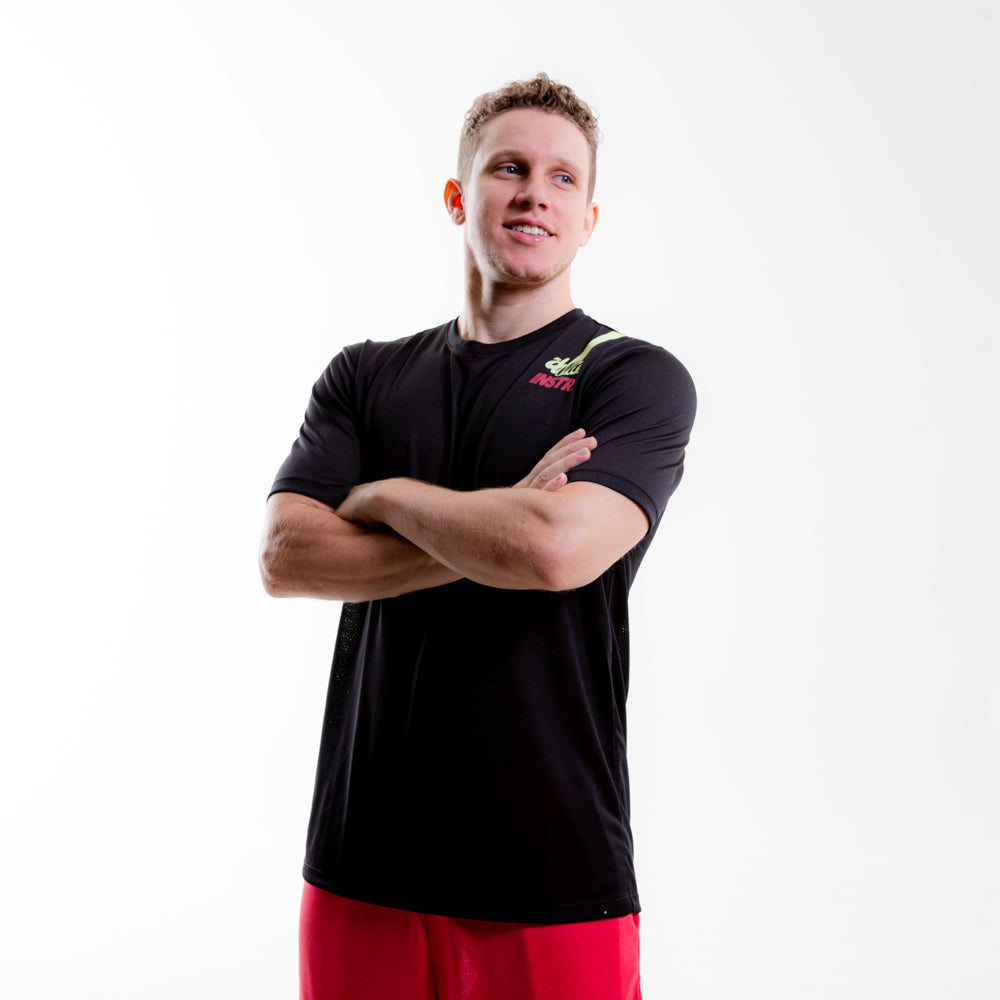 CAMISETA ESTAMPA OMBRO FITDANCE INSTRUCTOR PRETO EST ROSA