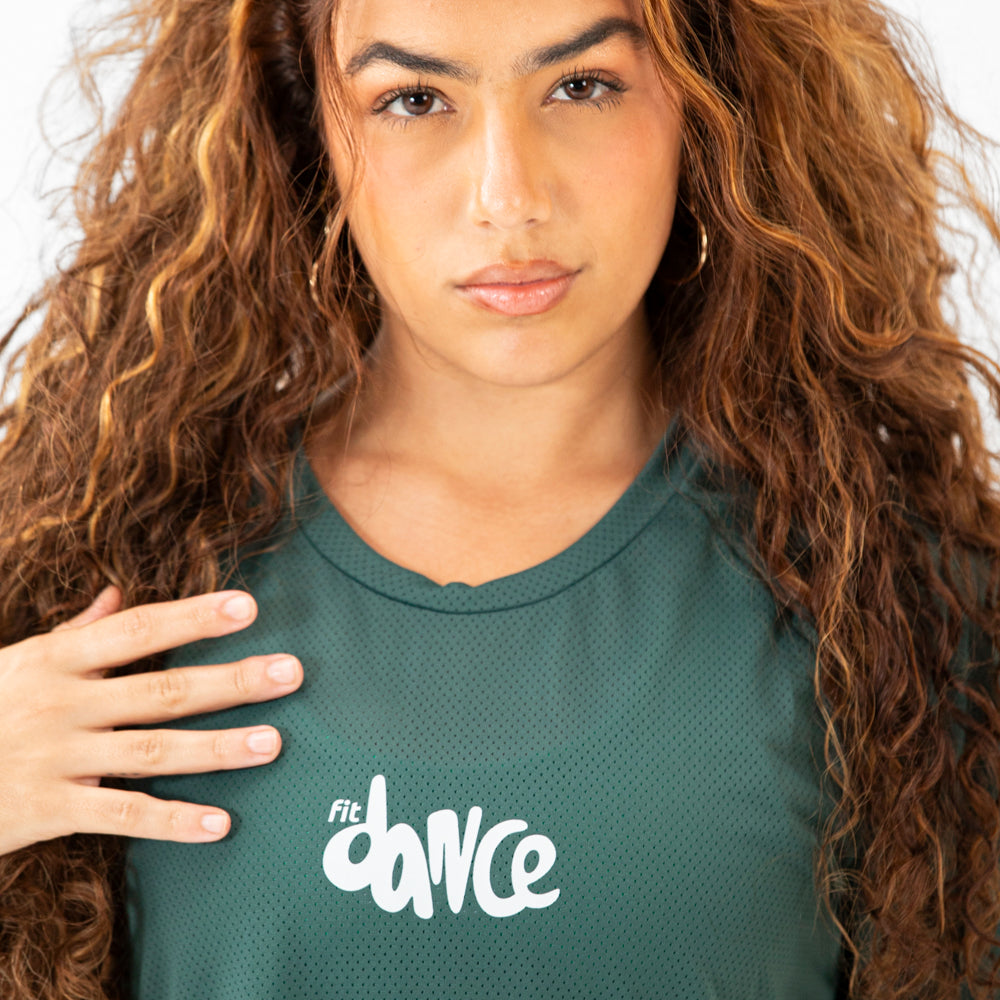 CAMISETA RAGLAN FITDANCE CHROMA VERDE