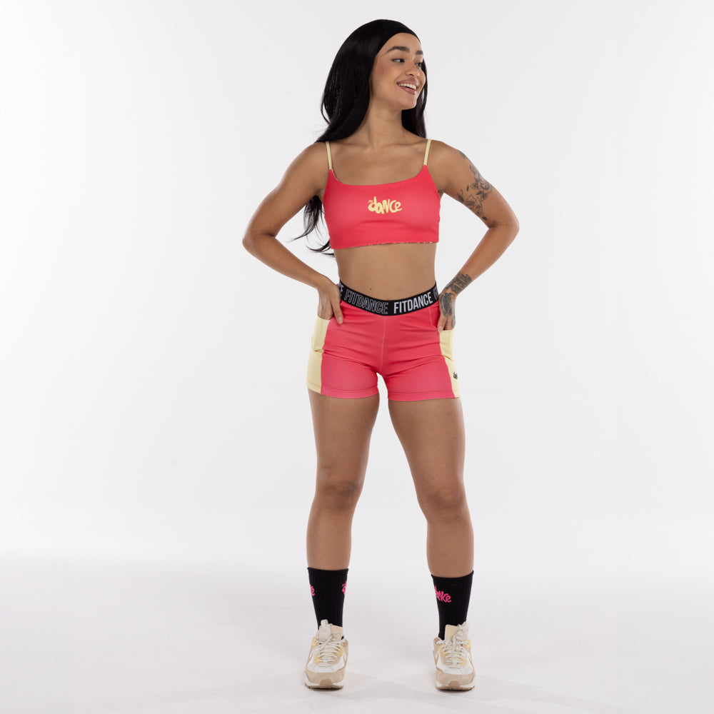 TOP REGATA DUPLA FACE FITDANCE ROSA