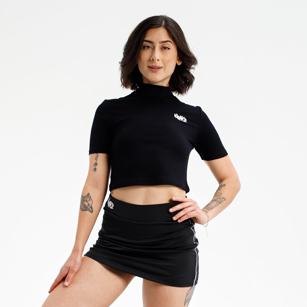 CROPPED GOLINHA FITDANCE PRETO