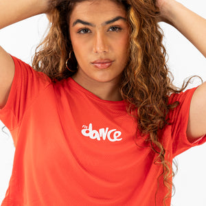 CROPPED FITDANCE CHROMA VERMELHO